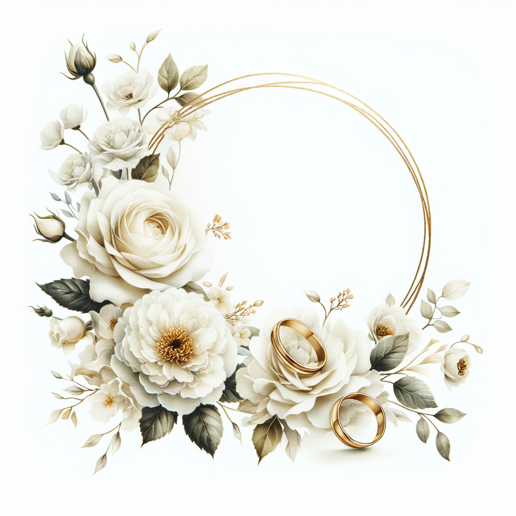 Cartão de Casamento Aquarela com Flores Silvestres