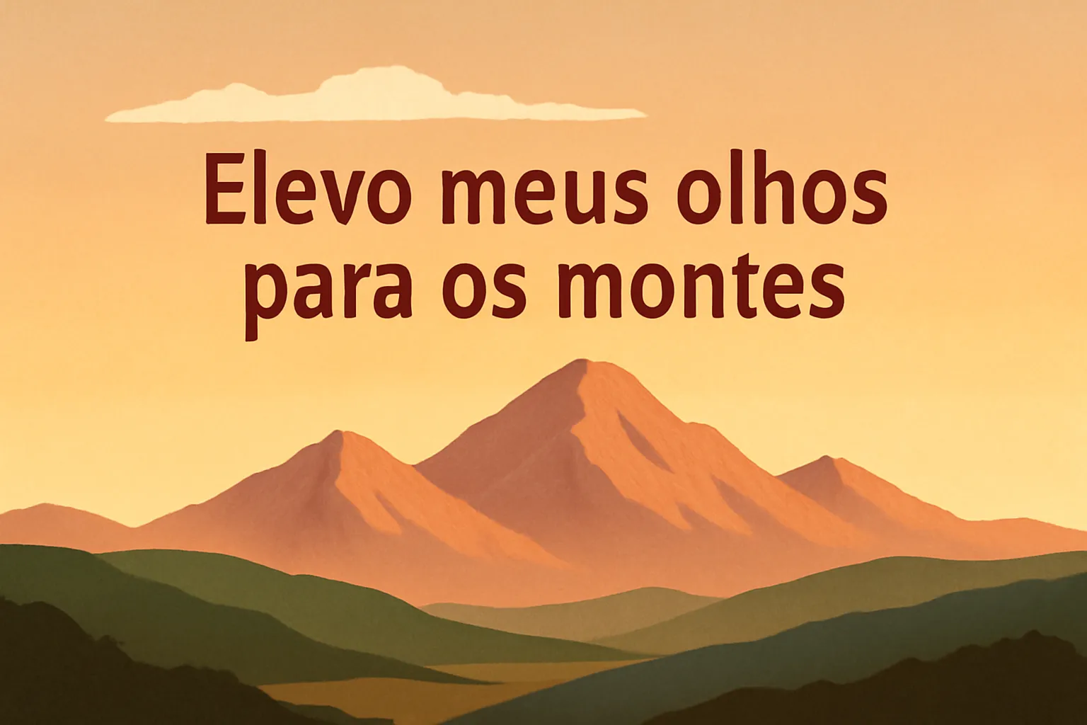 elevo meus olhos para os montes versículo