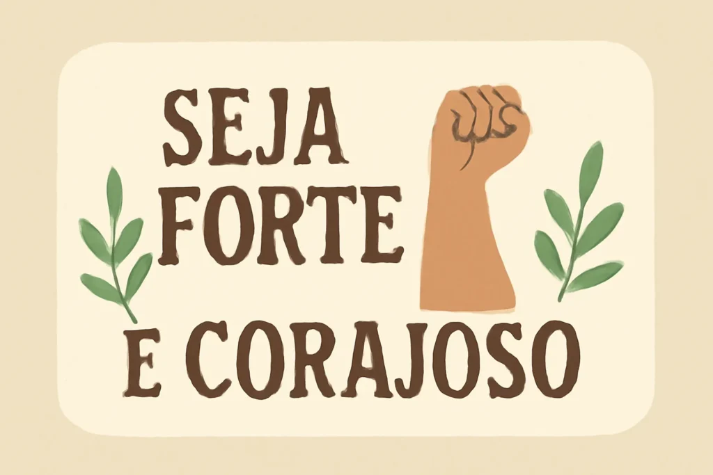 versículo da bíblia seja forte e corajoso
