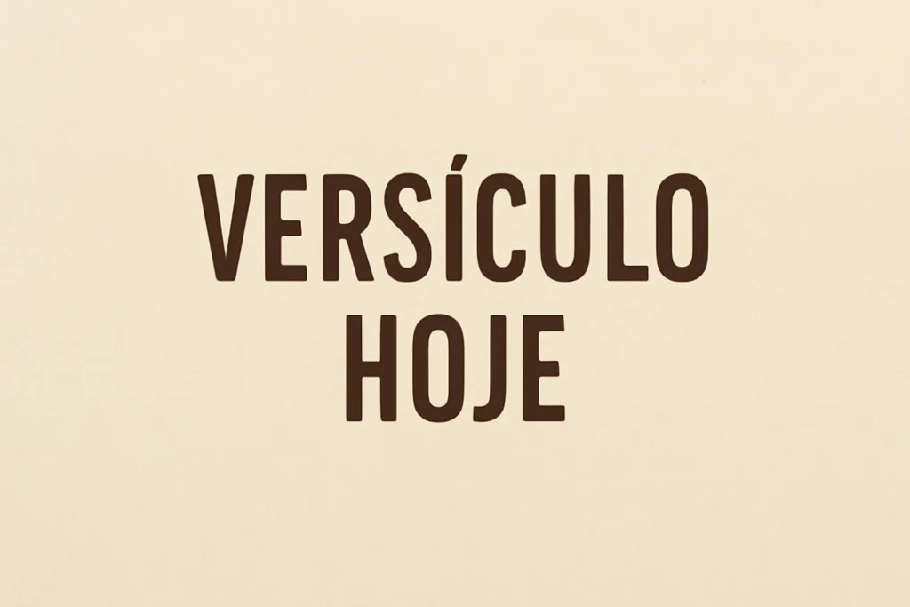 versículo hoje