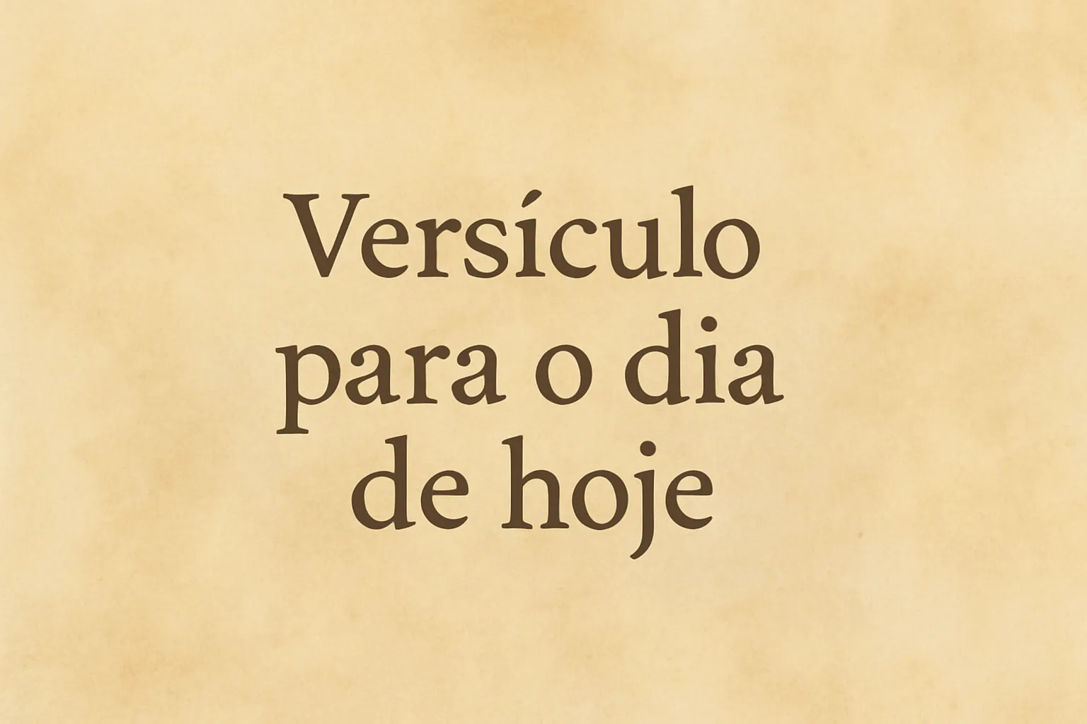 versículo para o dia de hoje
